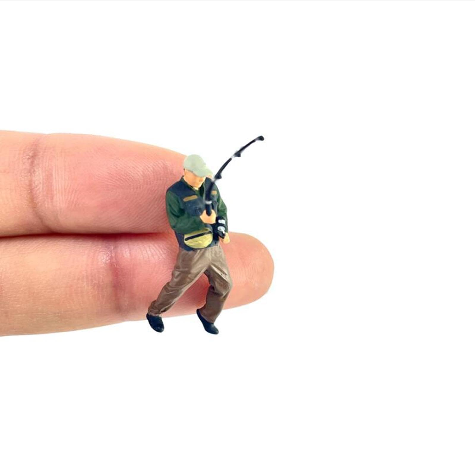 Amazon.co.jp: KLKCMS 2ピース/個 1:64スケール男性釣り人